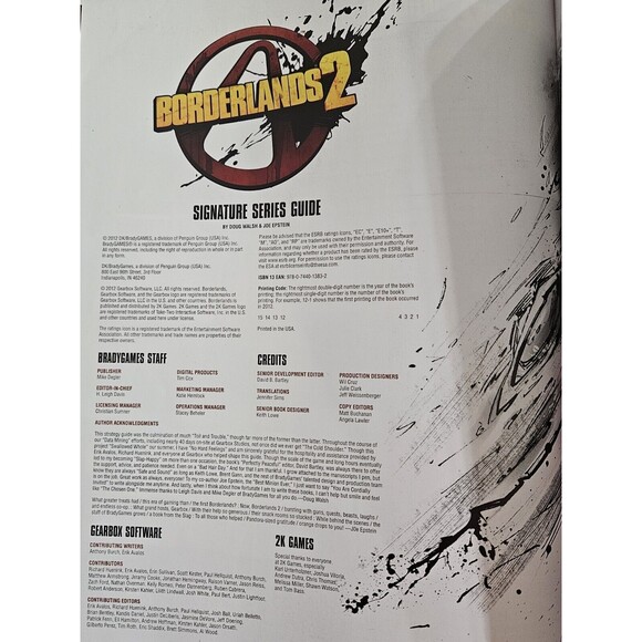 Brady Games Signature Series Borderlands 2: Official Strategy Guide Paperback - Picture 5 of 5